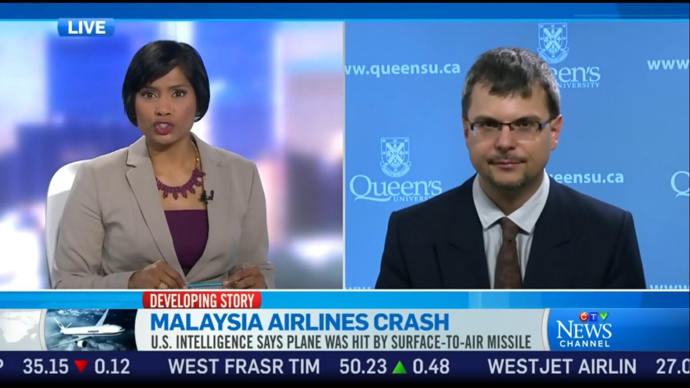 Leuprecht discusses downed Malaysian airliner with CTV, Sun News Network