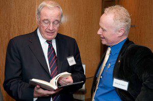 Brian Lee Crowley with former finance minister Paul Martin at the Montreal launch of the Canadian Century