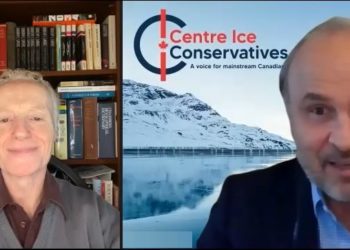 Brian Lee Crowley with Rick Peterson of the Centre Ice Conservatives