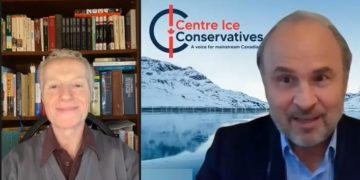 Brian Lee Crowley with Rick Peterson of the Centre Ice Conservatives
