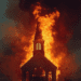 Church on fire.