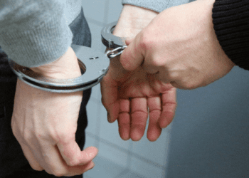 Handcuffs locking up.