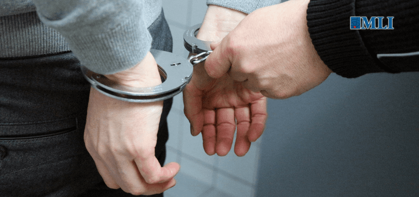 Handcuffs locking up.